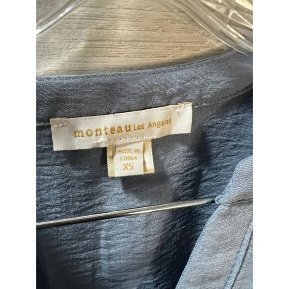 Monteau Chambray Flutter Sleeve Romper XS - Picture 4 of 7